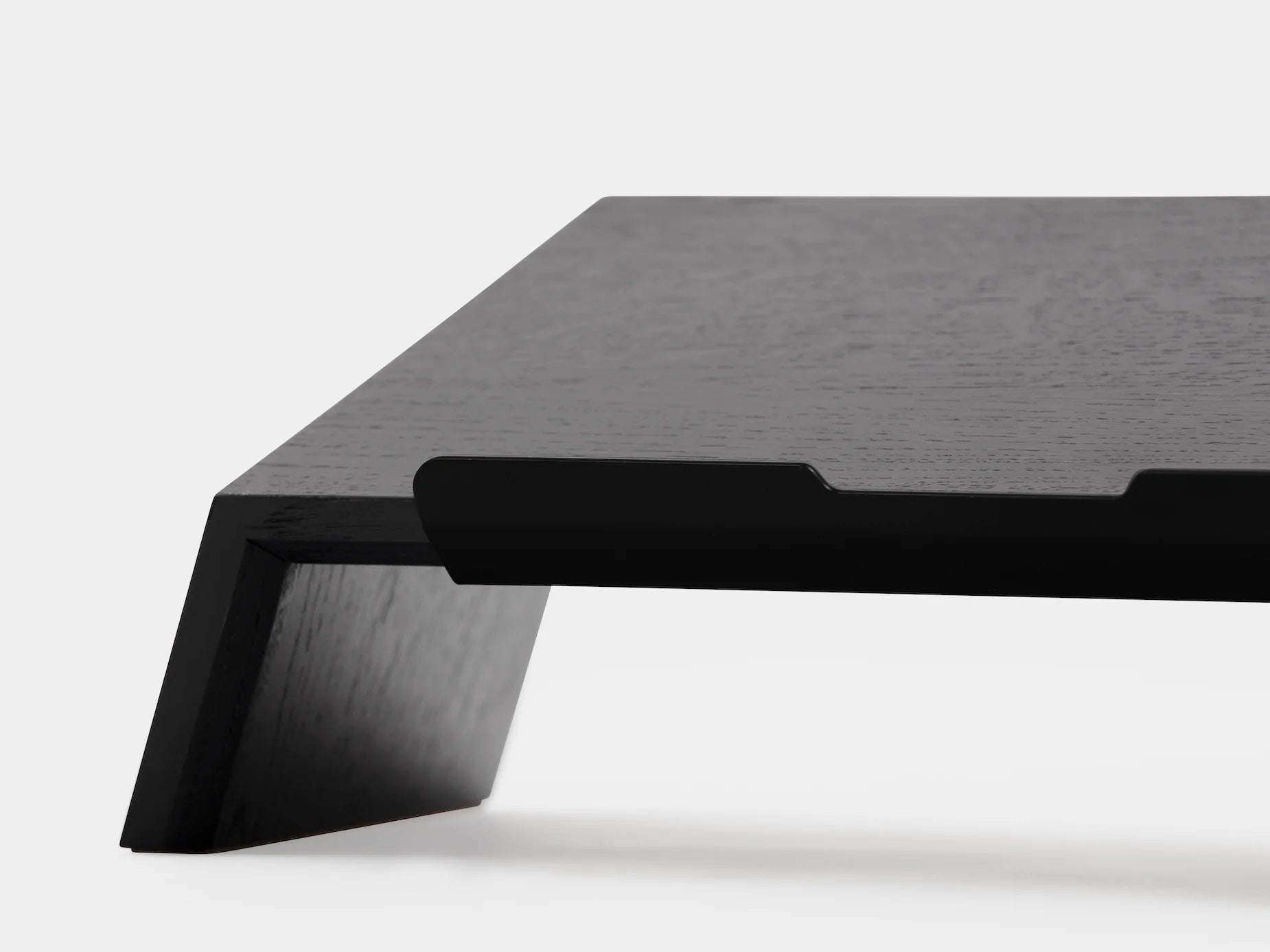 North American Solid Hardwood Laptop Stand Matte Black Oak 15 - 16"