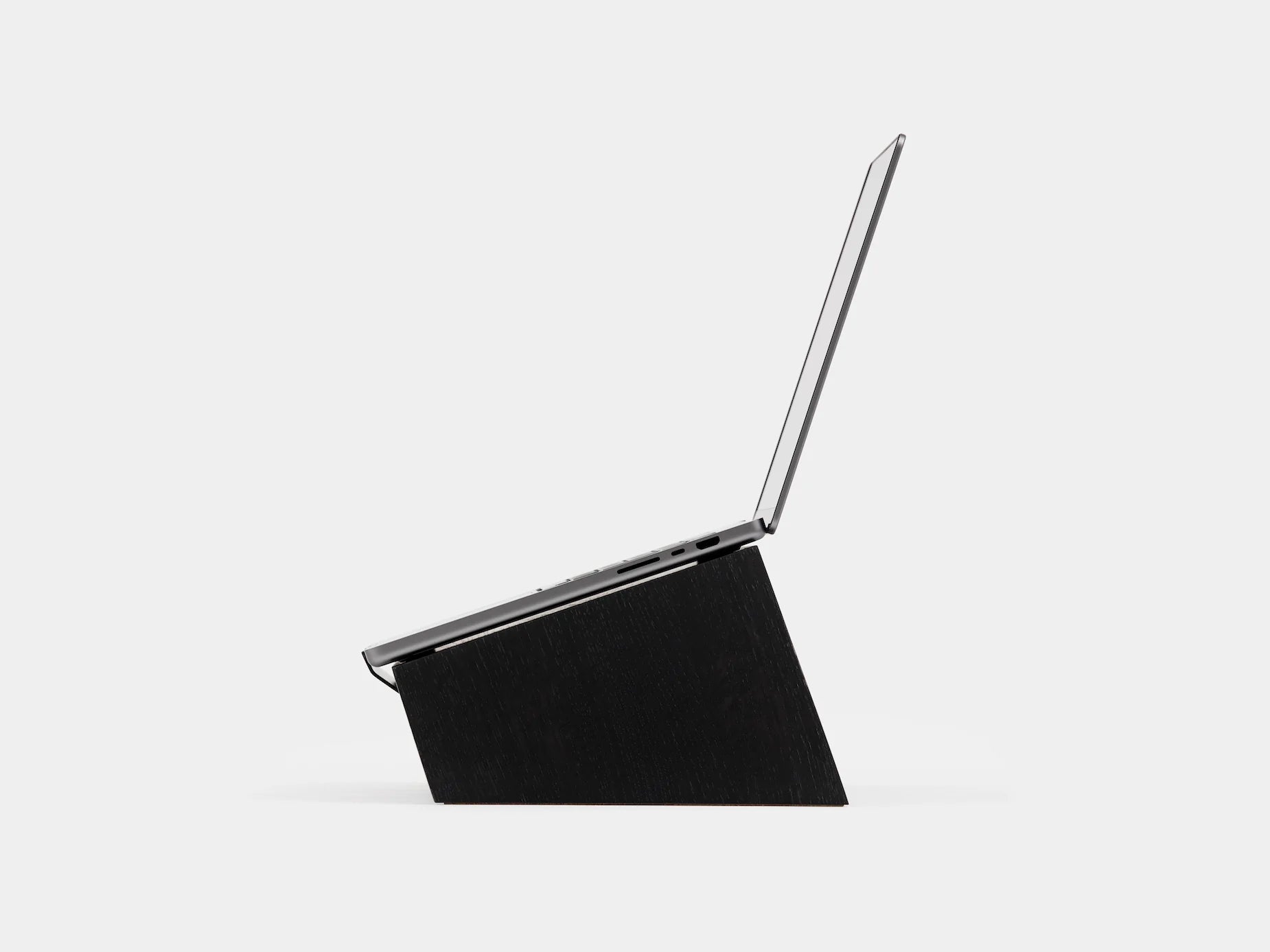 North American Solid Hardwood Laptop Stand Matte Black Oak 15 - 16"