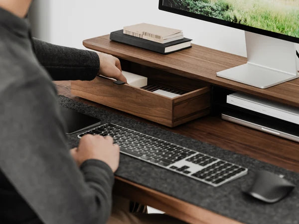 North American Solid Hardwood Monitor Stand American Walnut