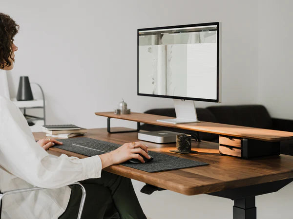 North American Solid Hardwood Monitor Stand American Walnut