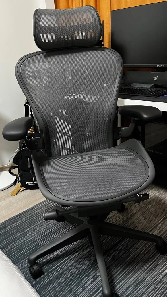 ハーマンミラー アーロンチェア Atlas社製 ヘッドレスト アーロンチェア】Atlas Headrest社ヘッドレストはかなりおすすめ