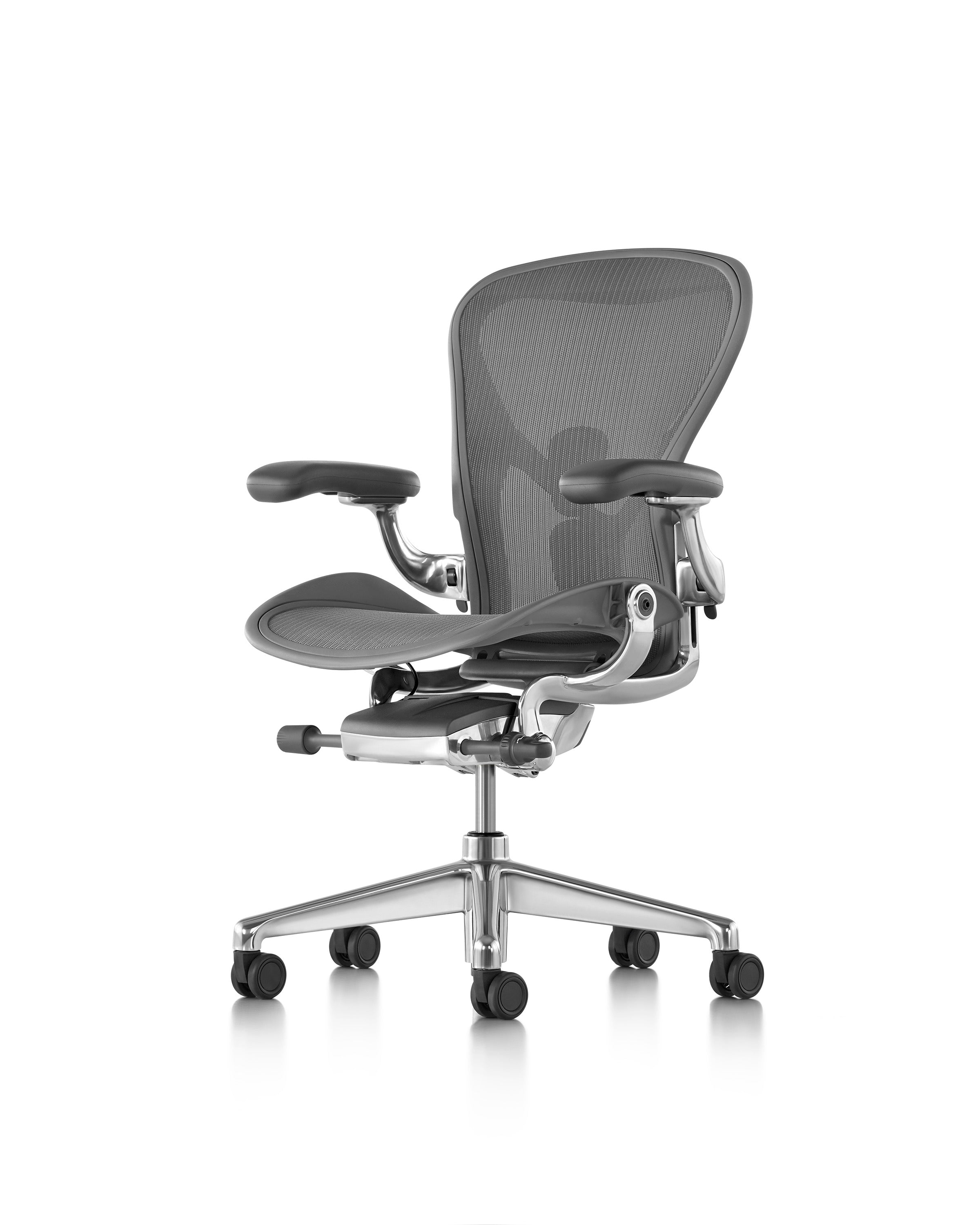 Carbon Polished Aluminum Herman Miller Aeron Chair